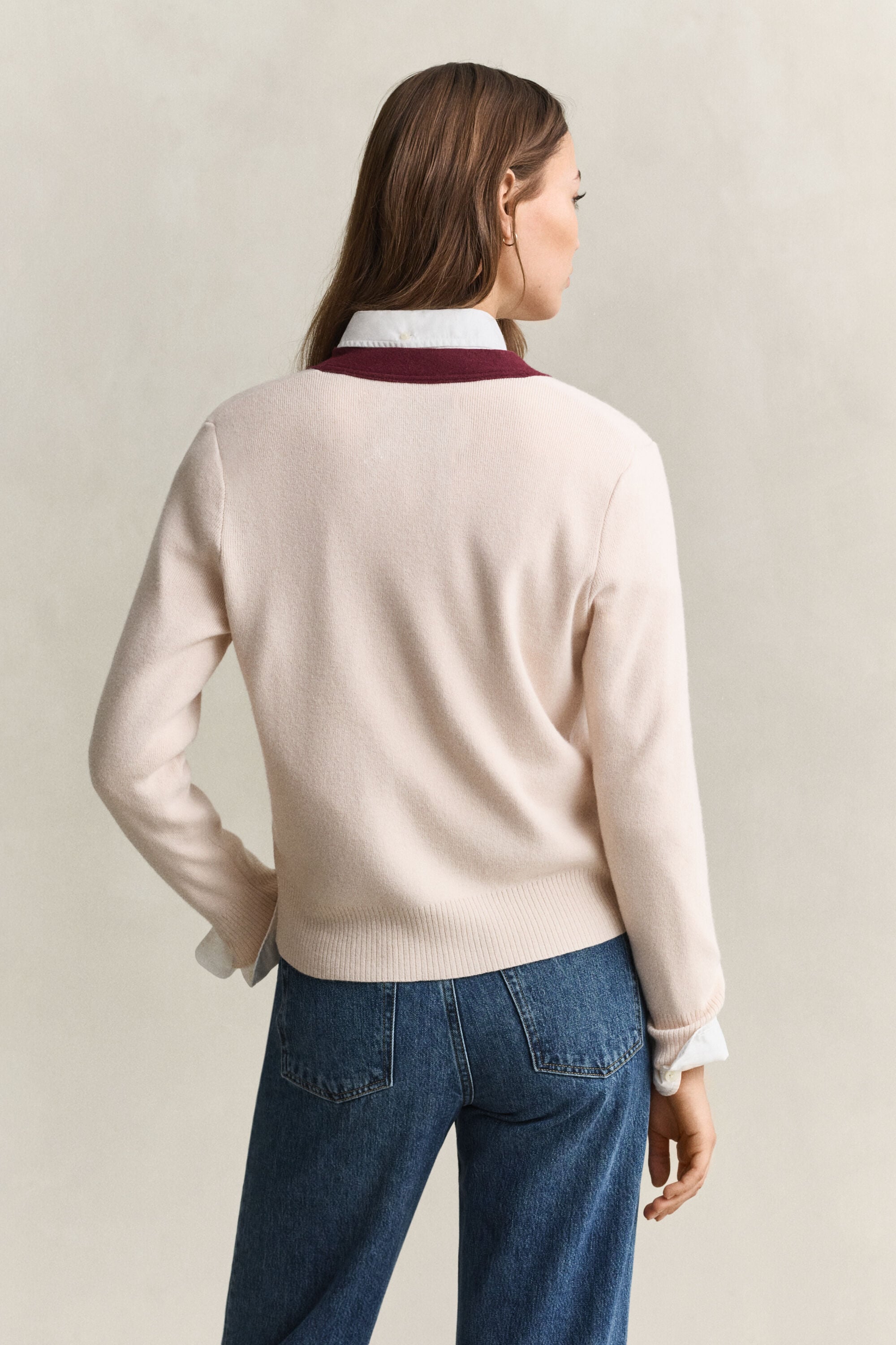 Vest met contrasterende details