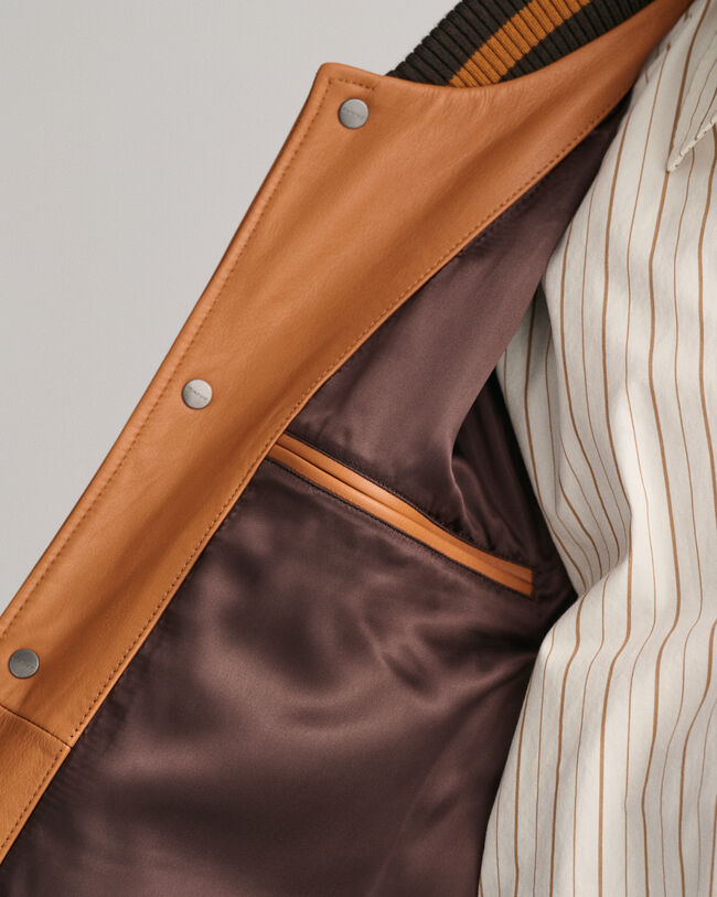 Leren GANT Varsity Jacket