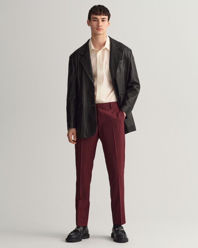 Oversized leren blazer