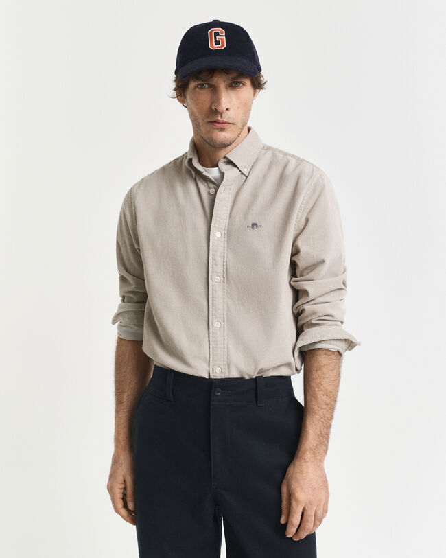 Regular Fit overhemd van katoencorduroy