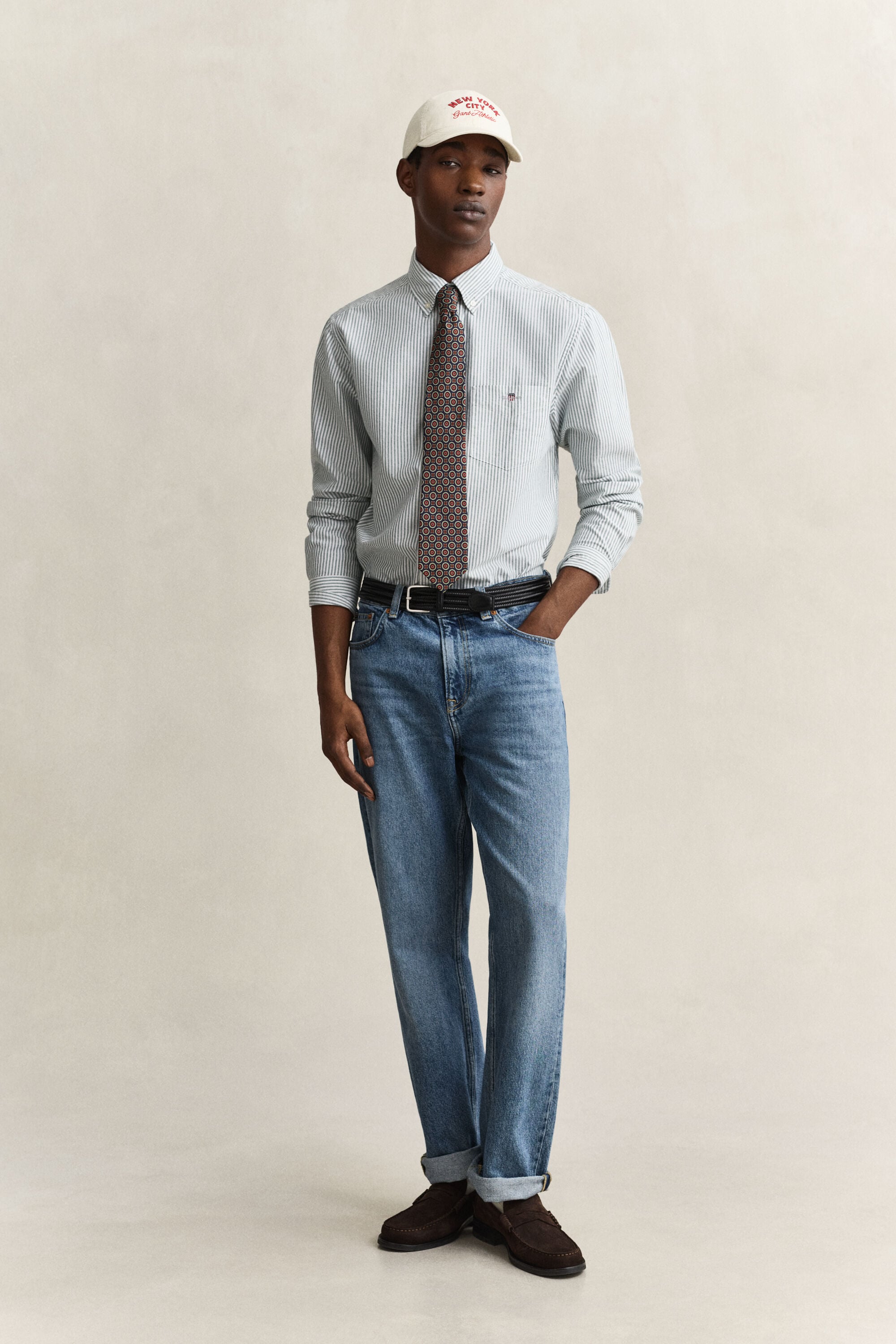 Classic Regular gestreept Oxford-overhemd