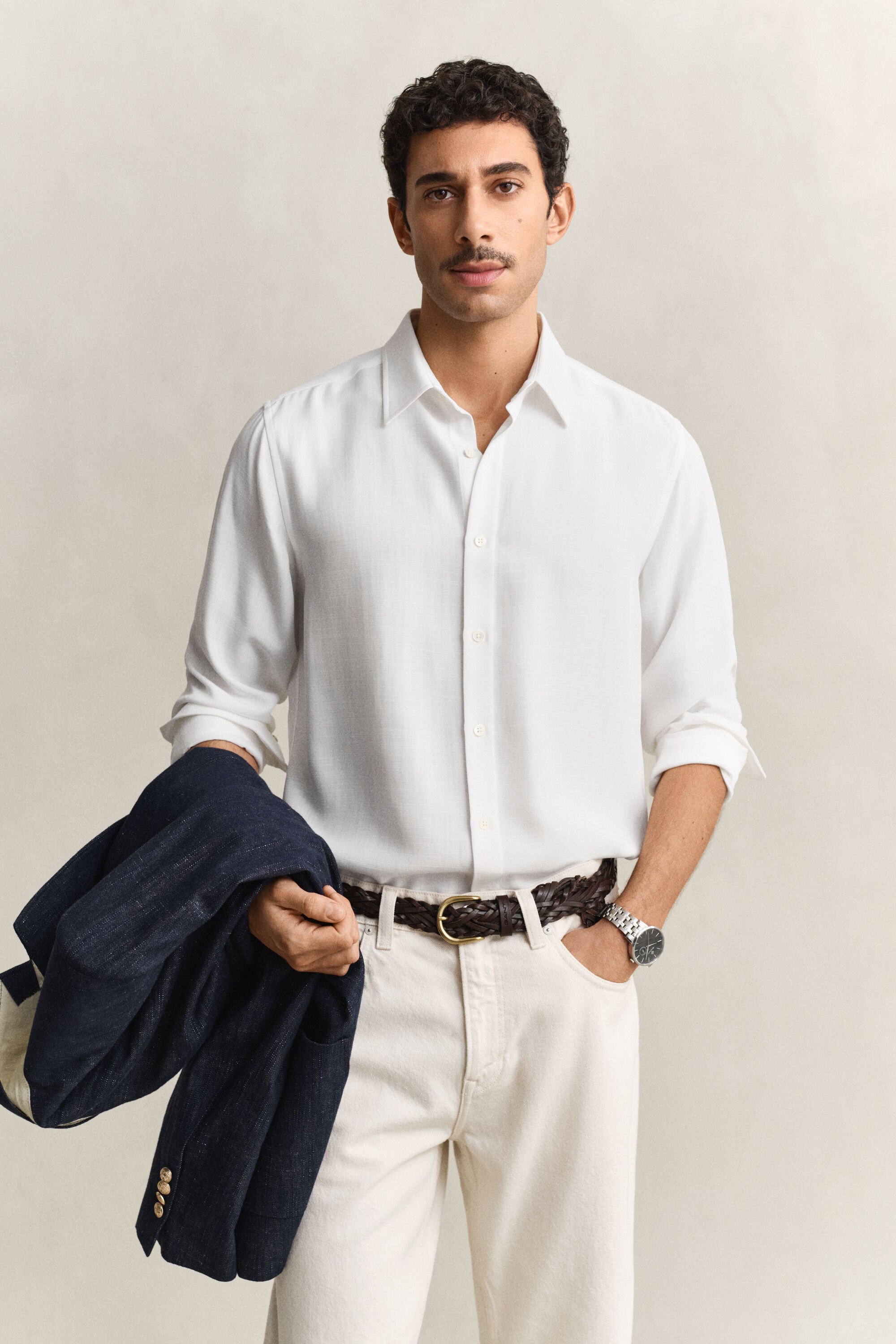 Overoverhemd van lyocell