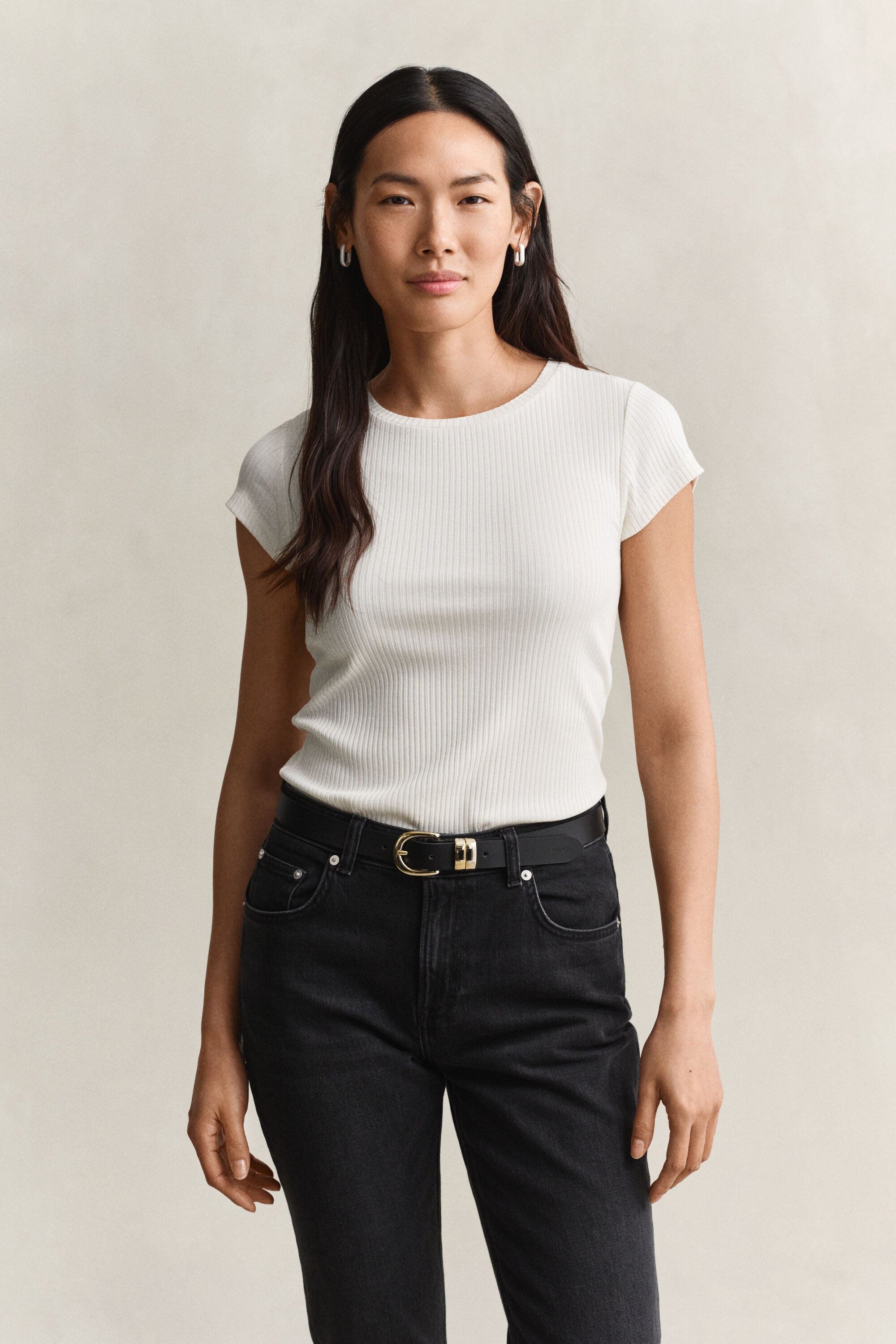 Nauwsluitend ribshirt