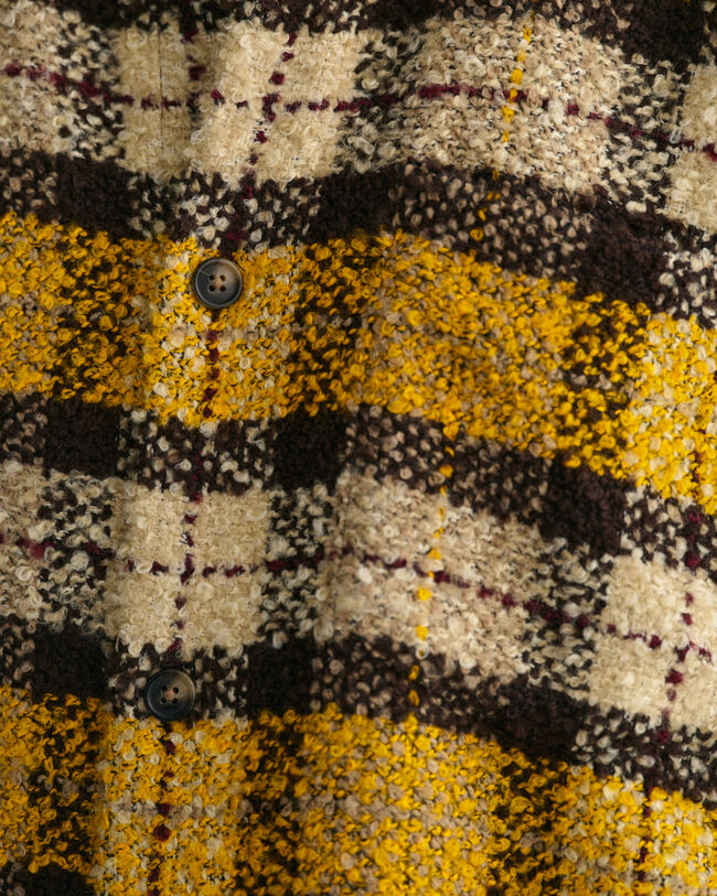 Oversized Boucl&eacute; geruit overhemd