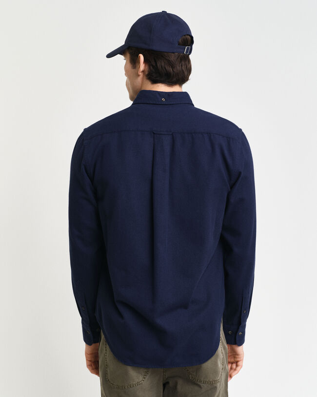 Regular Fit flanellen overhemd met visgraatmotief