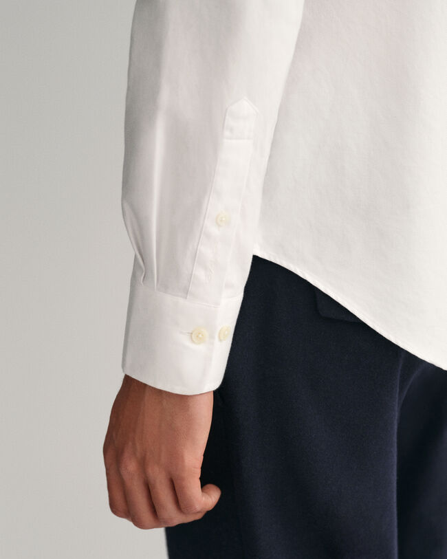 Slim Fit net overhemd van keperstof