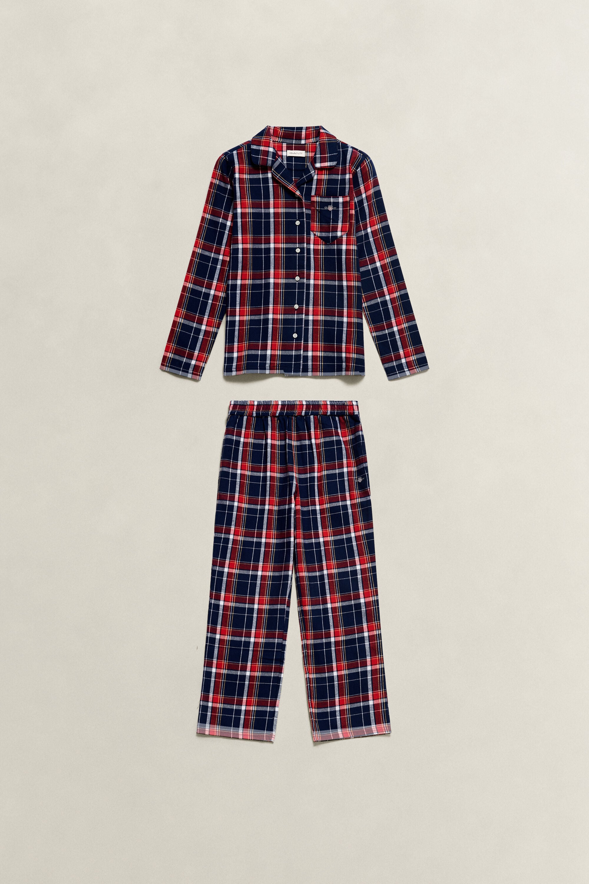 Pyjamaset van geruite flanel voor tieners