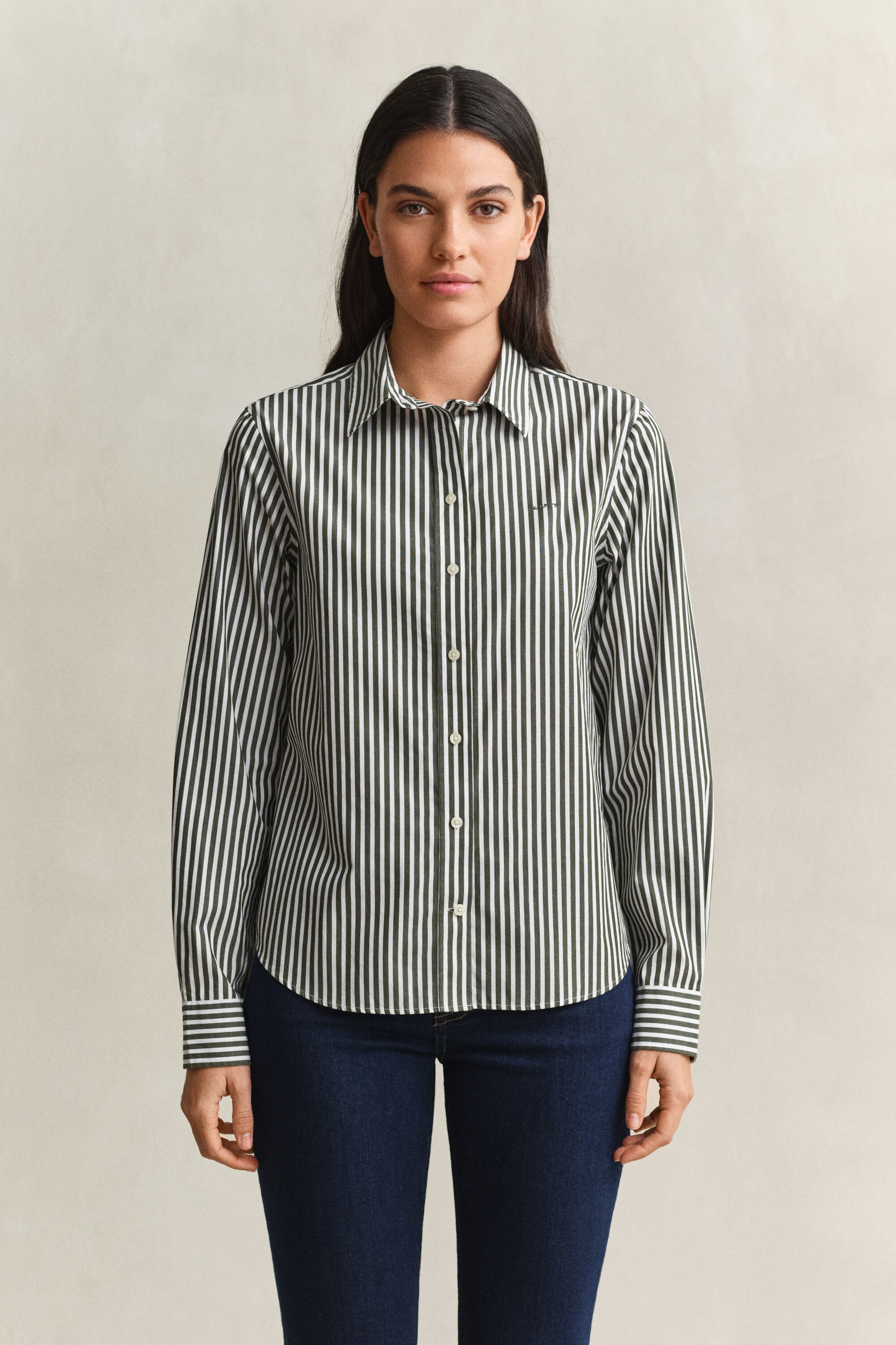 Regular Fit Classic gestreept overhemd van poplin