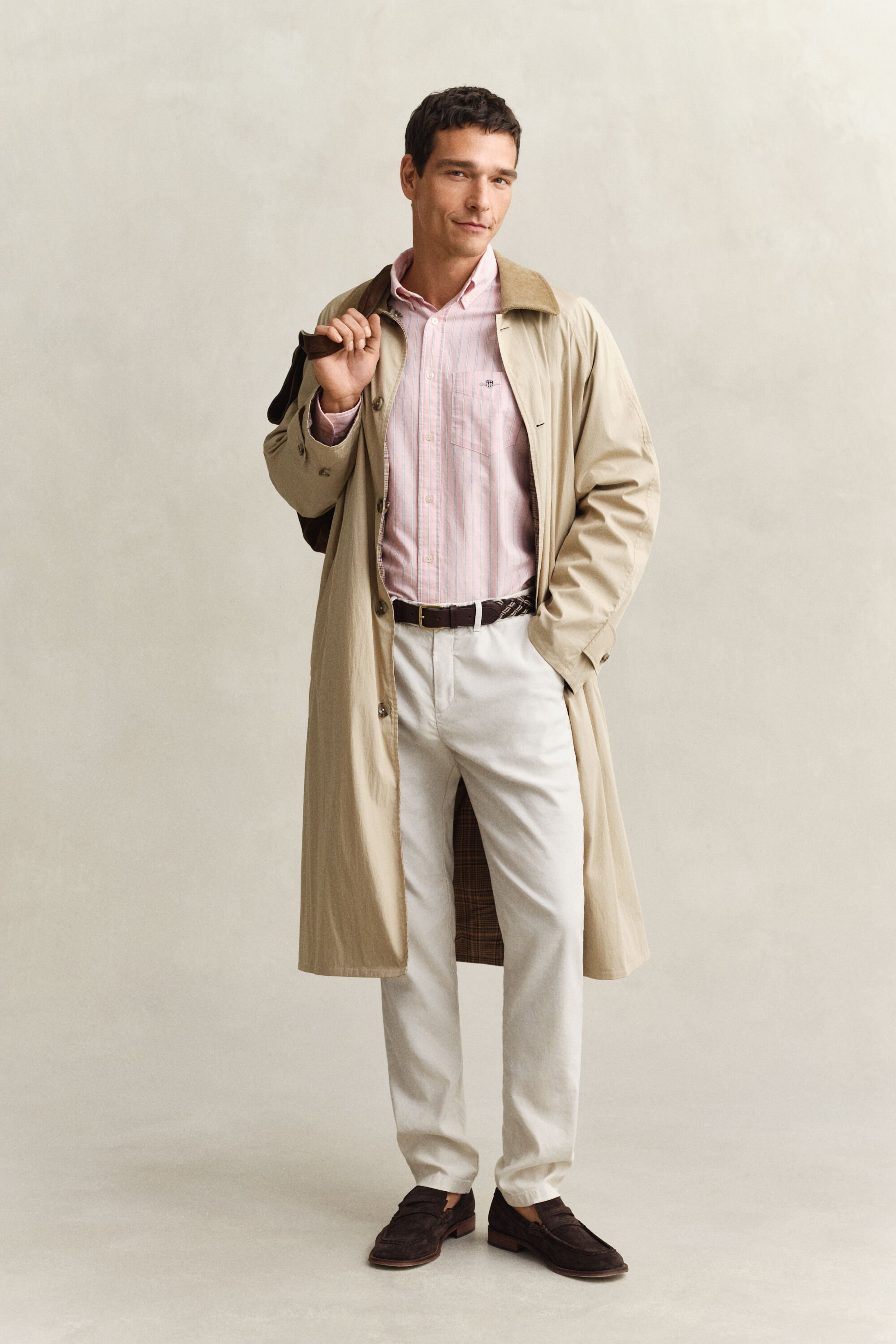 Klassiek Oxford-overoverhemd met strepen