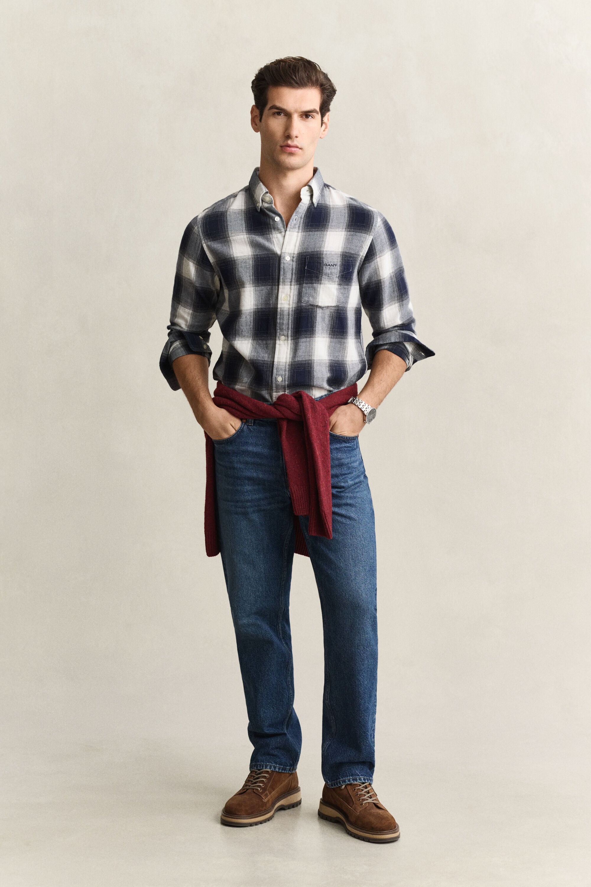 Geruit overhemd van Windblown-flanel