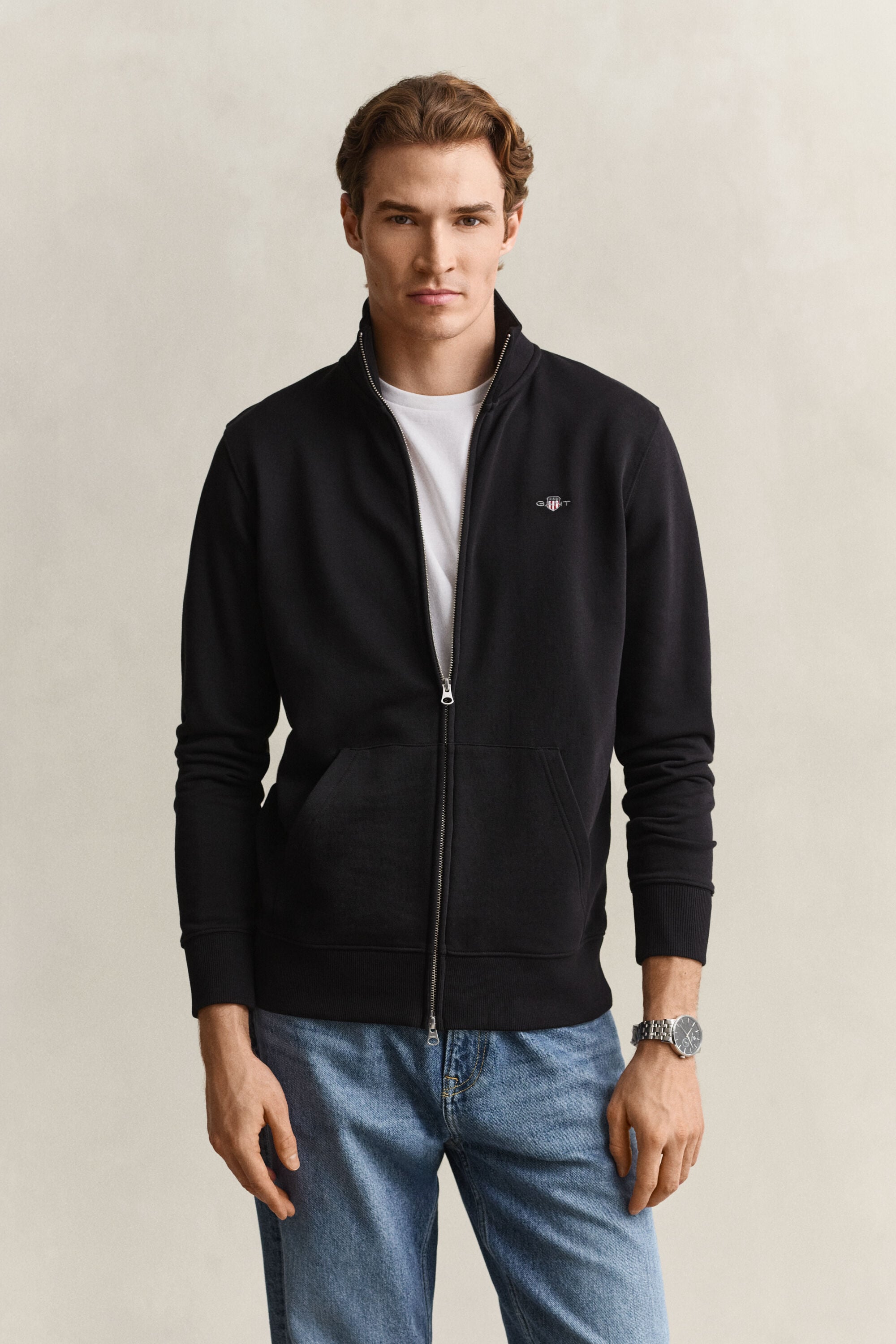 Shield sweatshirt met ritssluiting