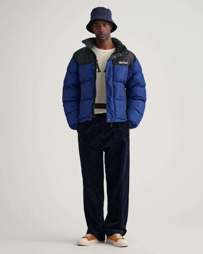 Gewatteerd jack met kleurblokken