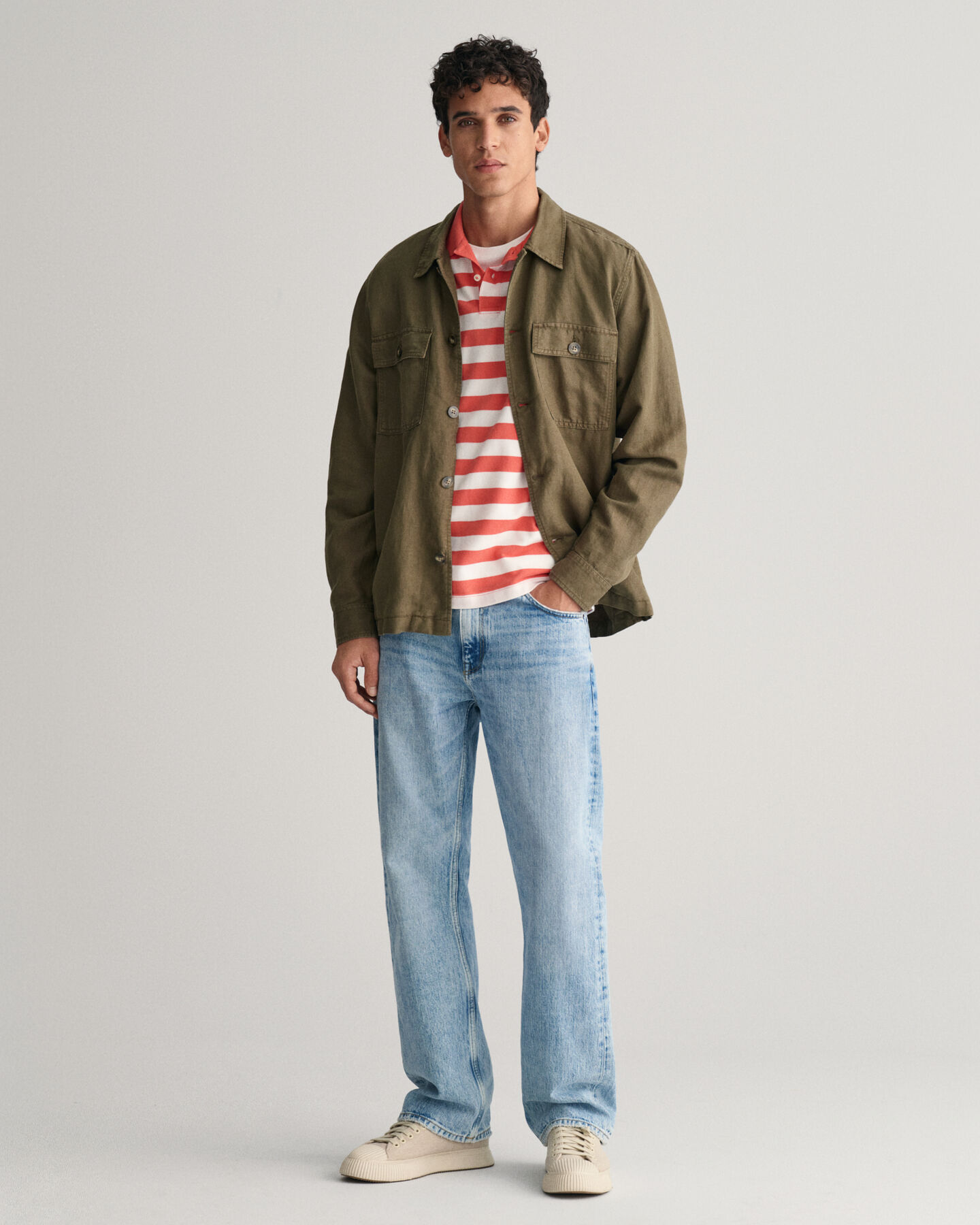 Piqu&eacute; poloshirt met brede strepen