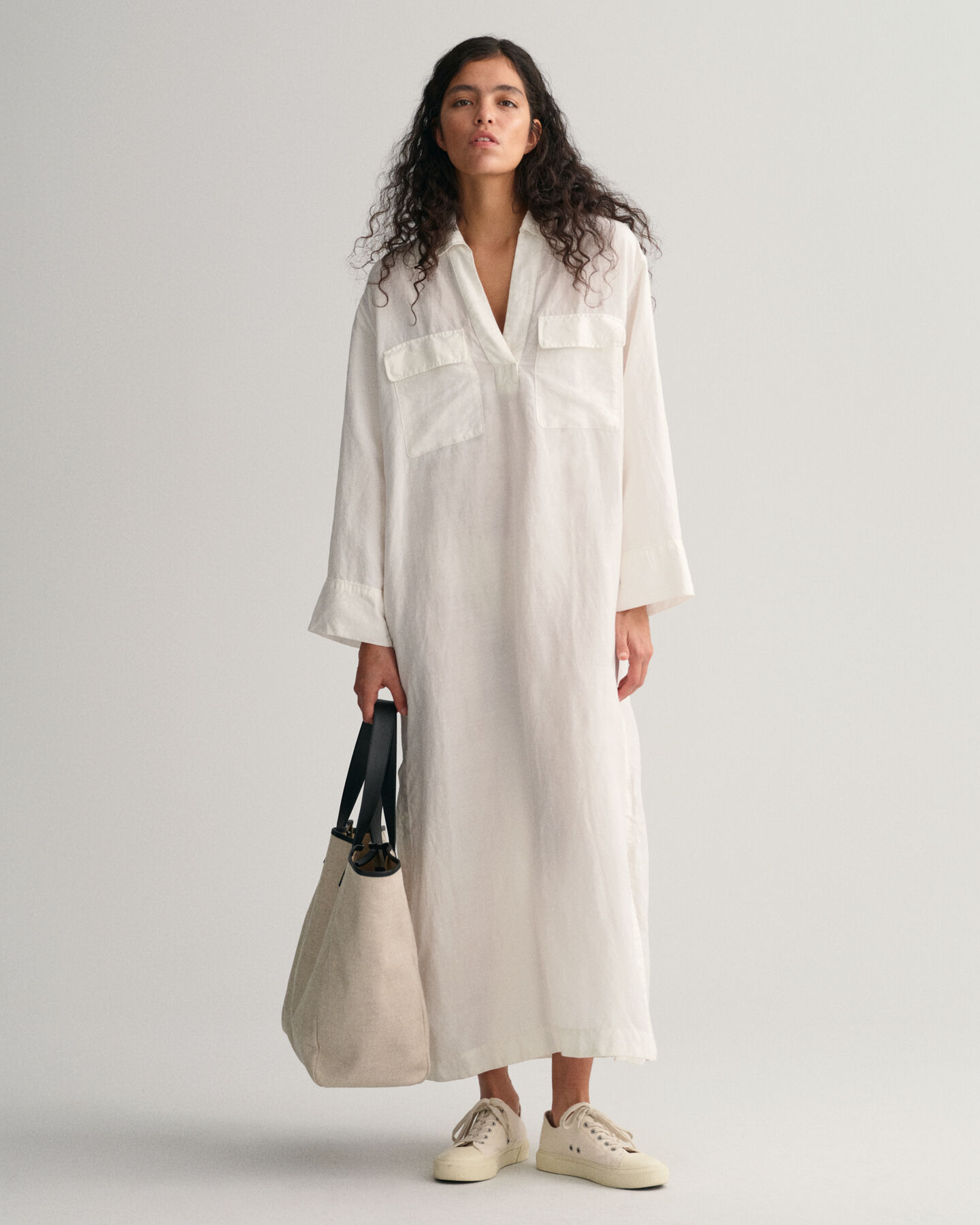 Maxi-kaftan van linnen