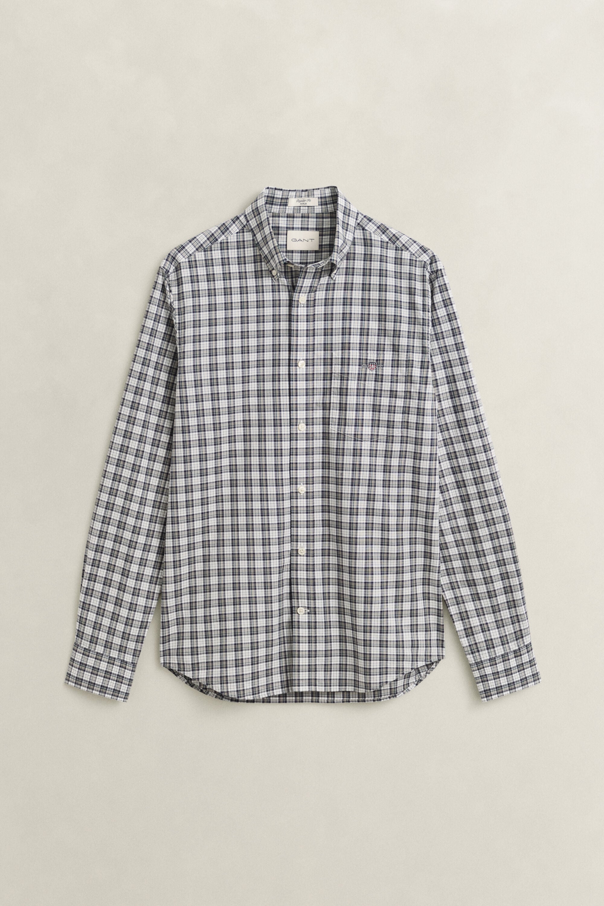 Geruit poplin overhemd