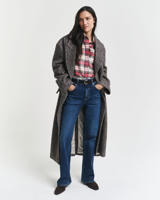 Oversized Fit klassiek Oxford-overhemd met ruitje