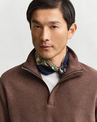 Light Sacker Rib sweatshirt met korte rits