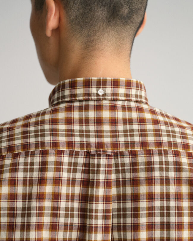 Regular Fit overhemd van poplin met Schotse ruit