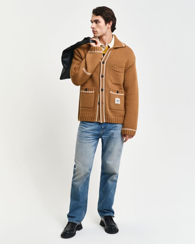 Wollen vest met knopen