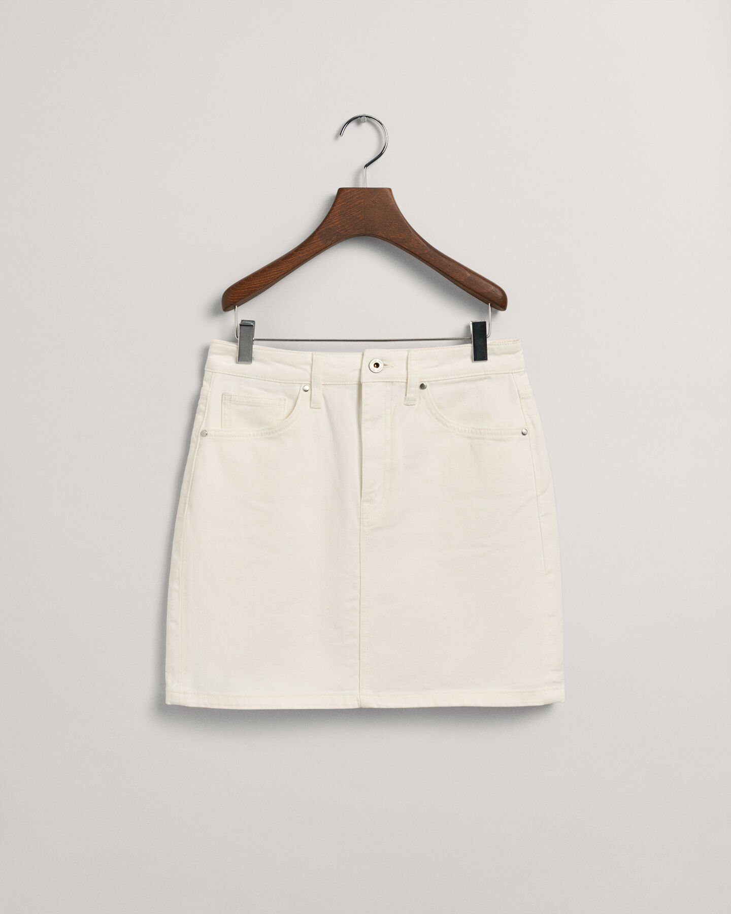 Witte denim rok