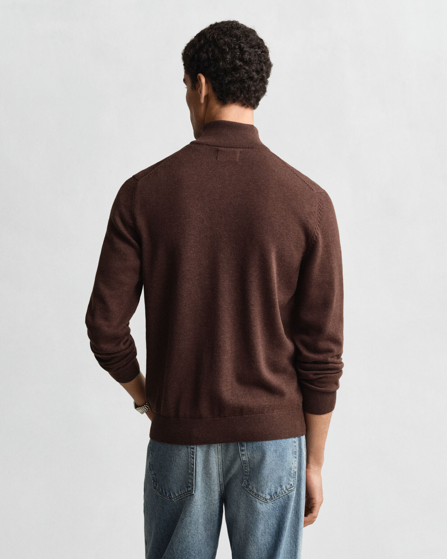 Casual vest van katoen met ritssluiting