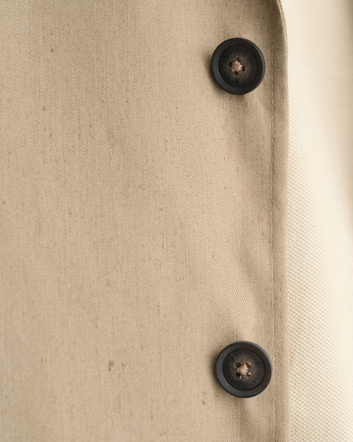 Kostuumblazer van katoen en linnen