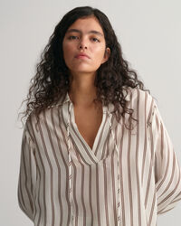 Gestreepte blouse met V-hals