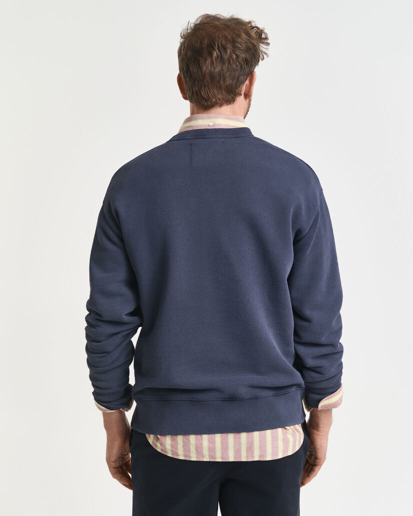 Graphic sweatshirt met ronde hals in collegestijl