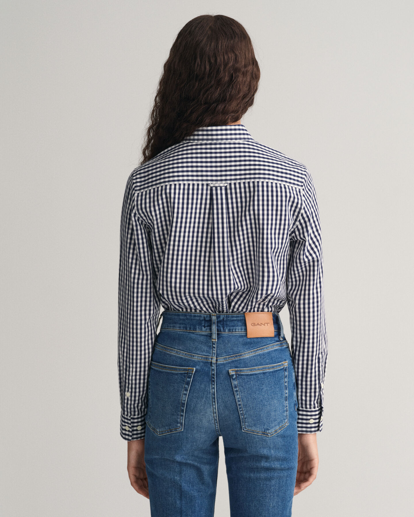 Regular Fit poplin overhemd met Gingham-ruitje