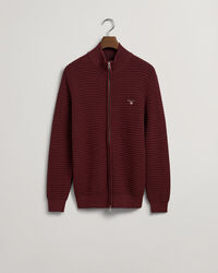 Texture sweater van katoen met rits