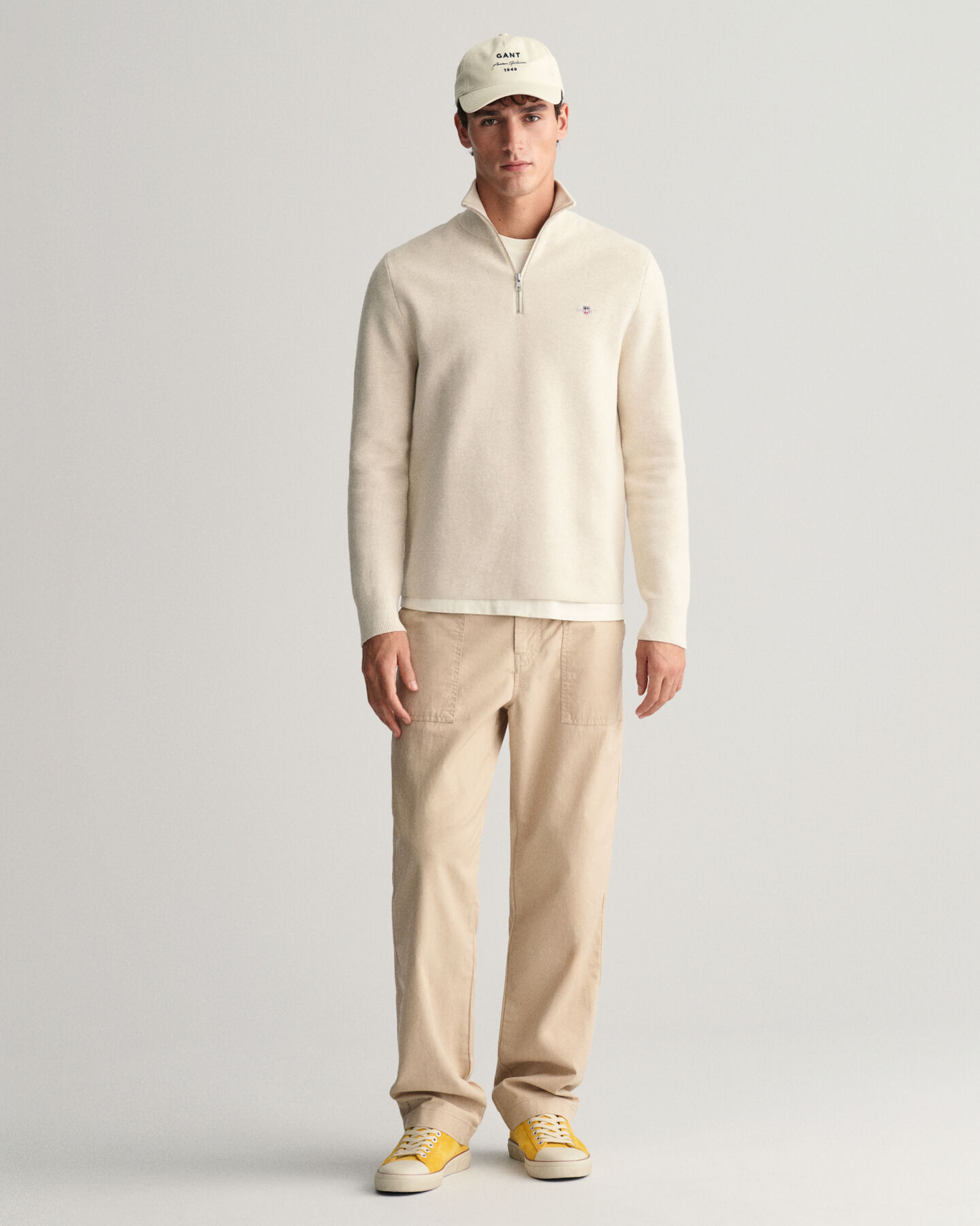 Milano Knit katoenen trui met korte rits