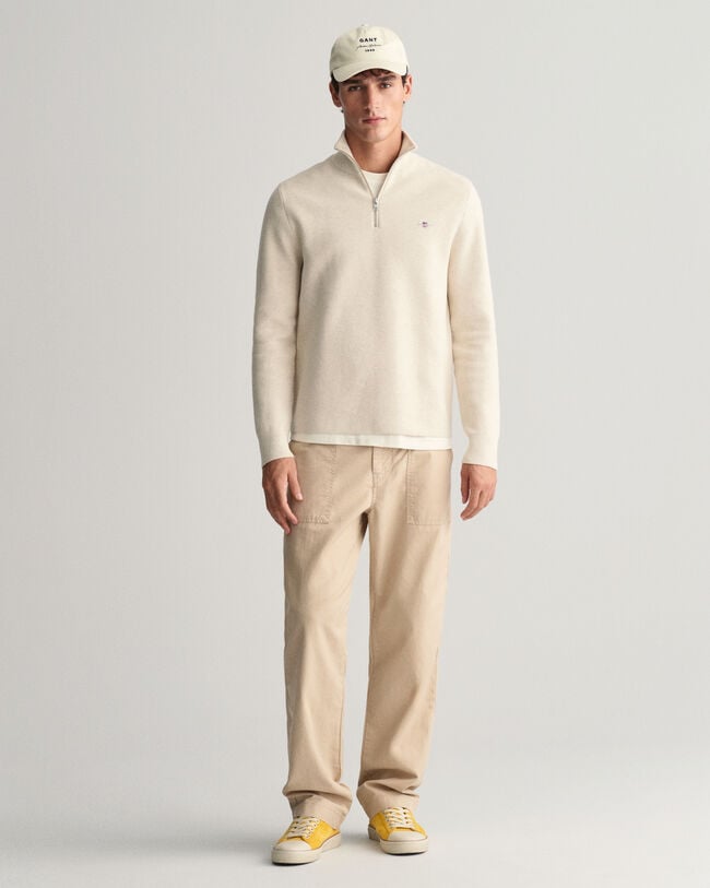 Milano Knit katoenen trui met korte rits