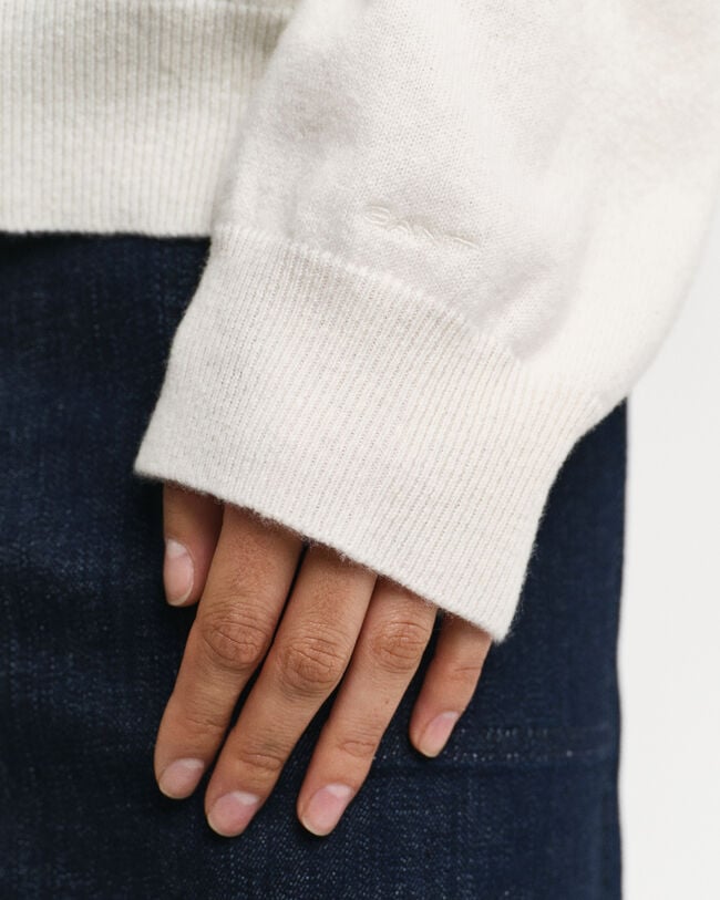 Trui met ronde hals van buitengewoon zachte lamswol