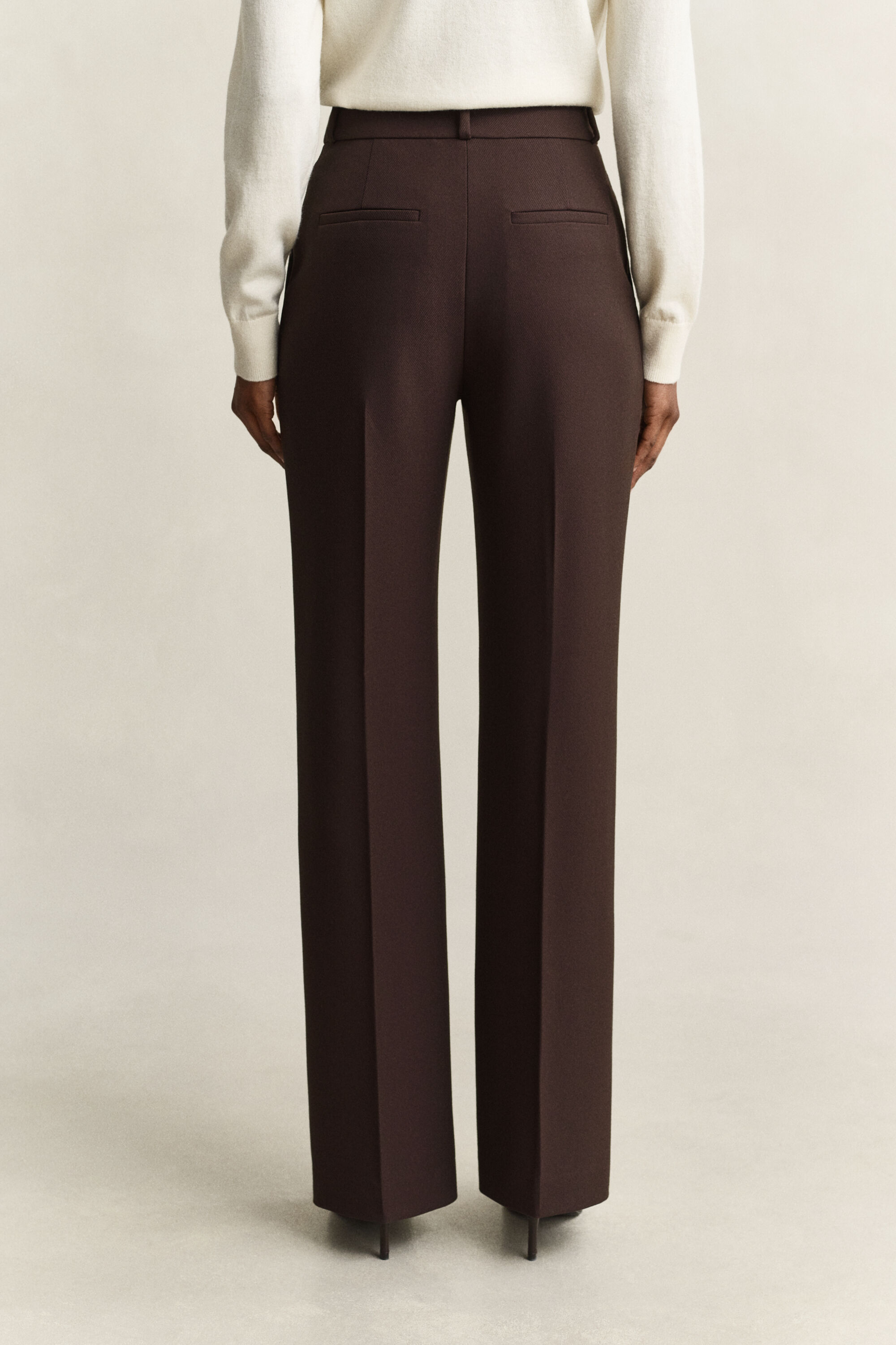 Nautical broek met wijduitlopende pijpen