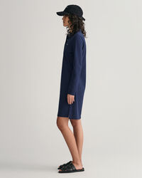 Shield piqué jurk met lange mouwen