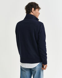 Sweatshirt met contrast en korte rits