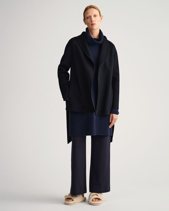 Met de hand gestikte blazer met ceintuur