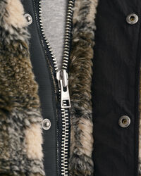 Geruit fleecejack met rits