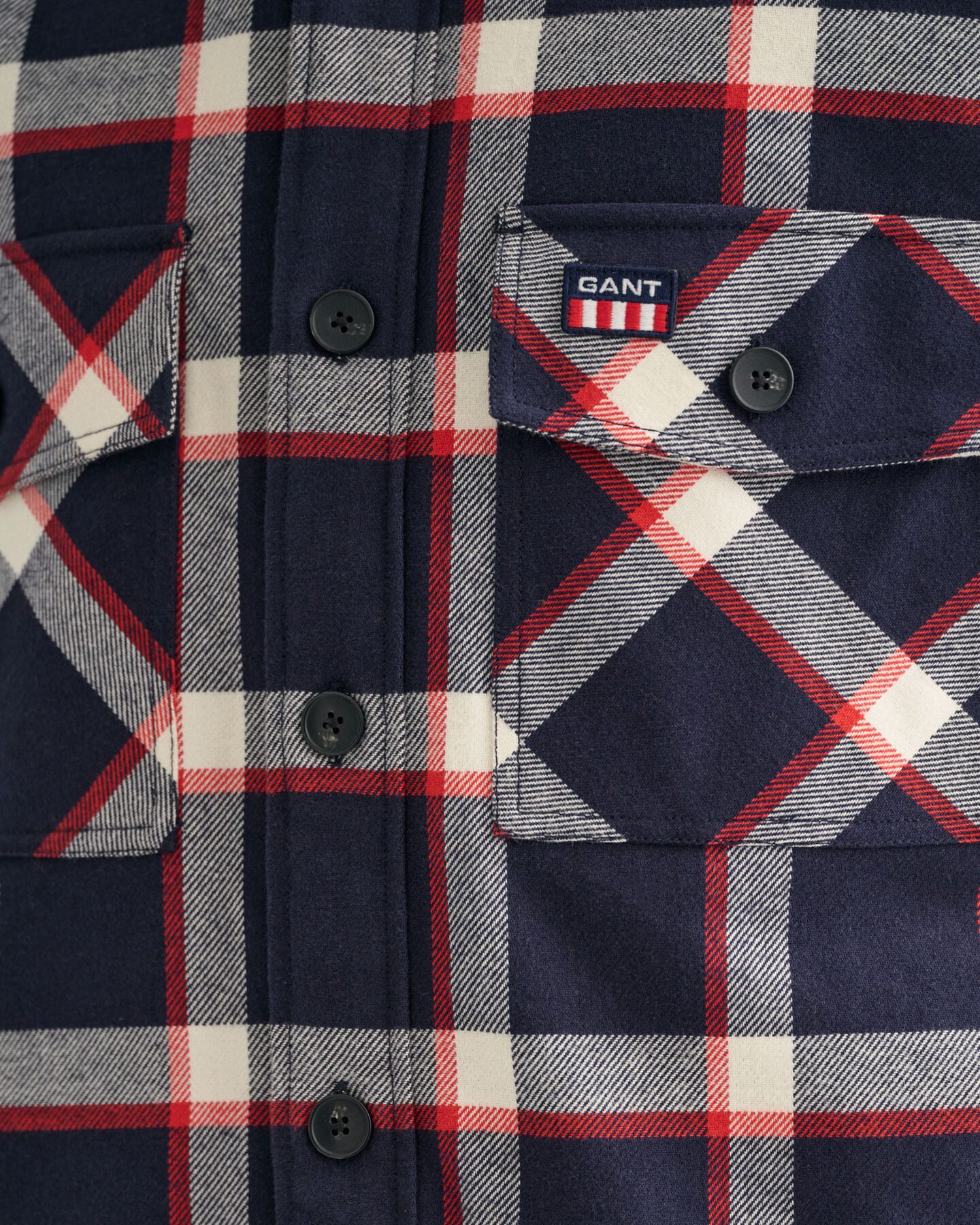 Flanellen overshirt met ruitje