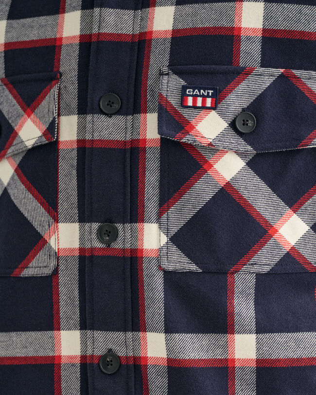 Flanellen overshirt met ruitje