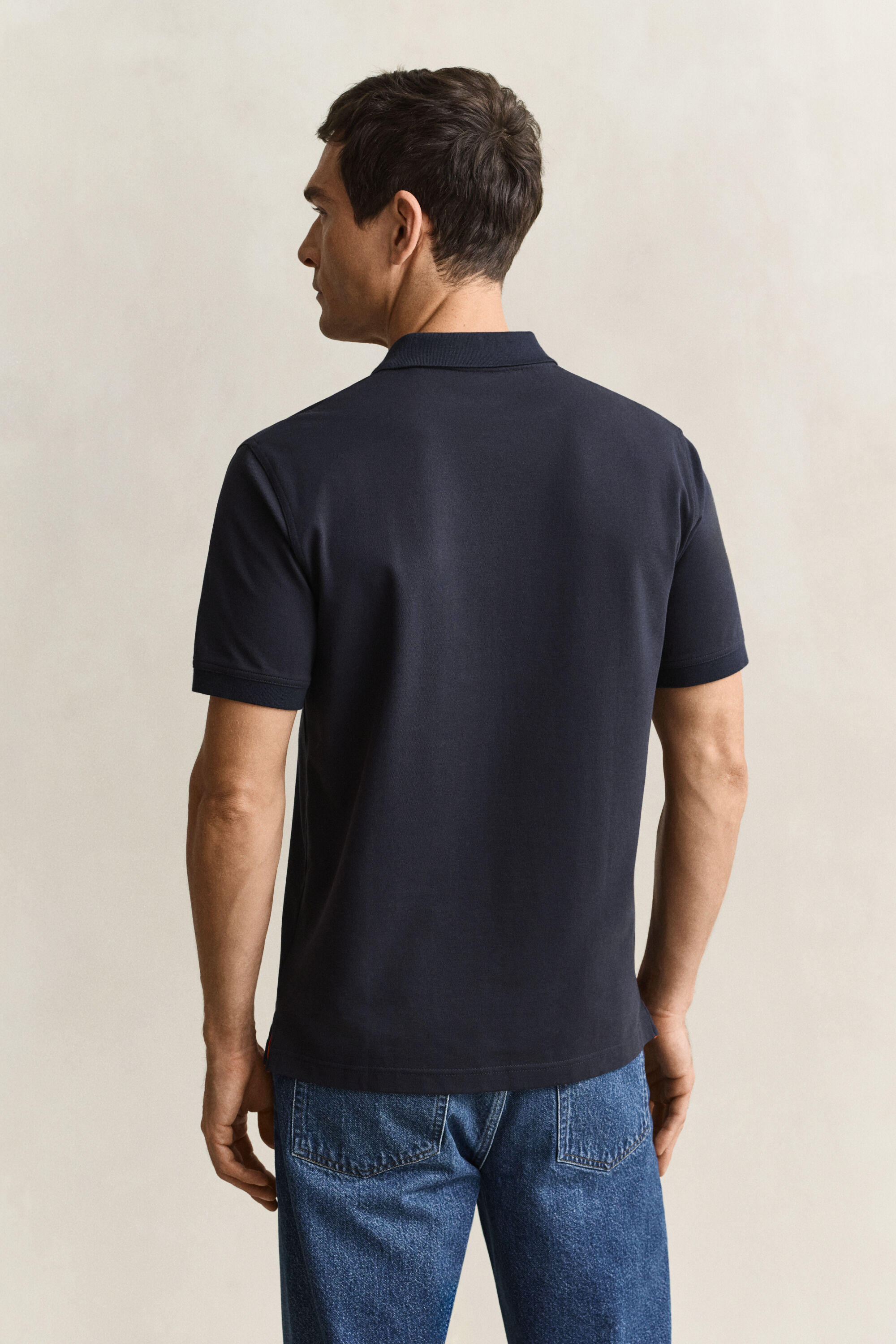 Piqué poloshirt met contrasterend detail