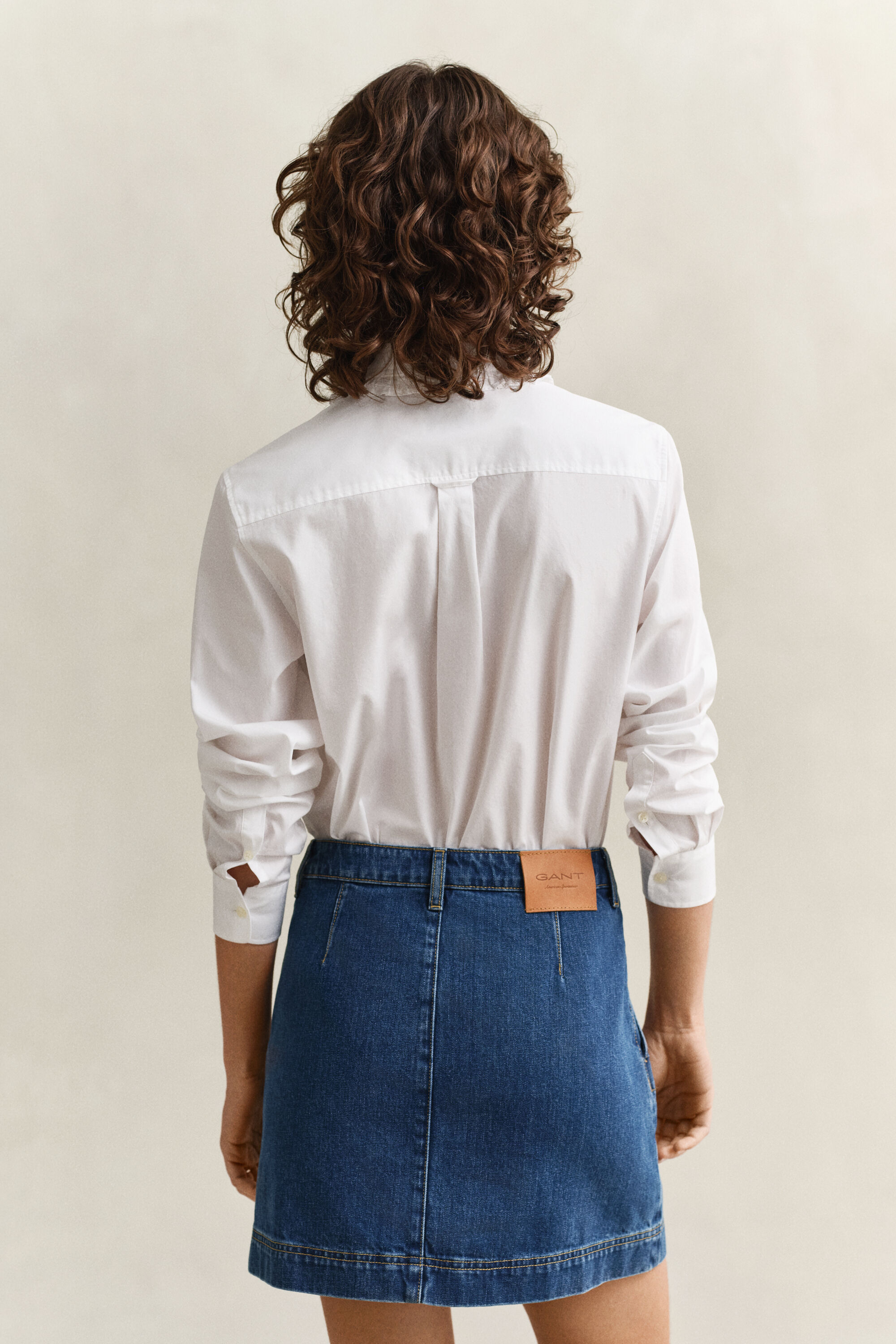 Katoenen overoverhemd met ruches