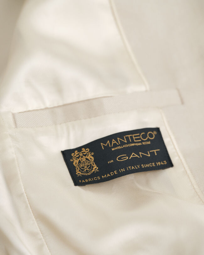 Slim Fit blazer van linnen met stretch