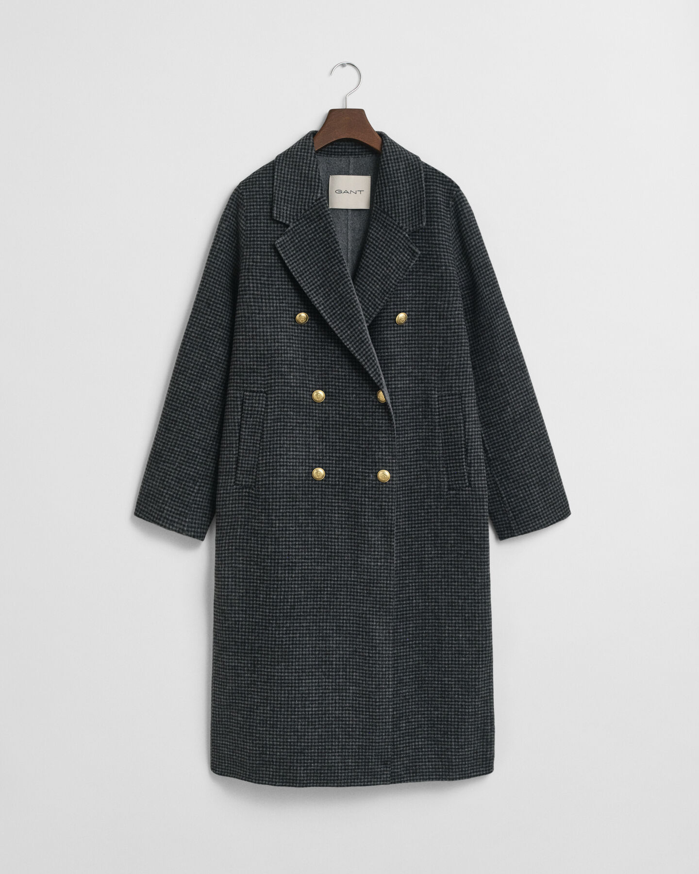 Handgestikte Car Coat met ruiten