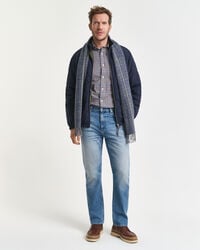 Regular Fit overhemd van keperstof met Gingham-ruitje