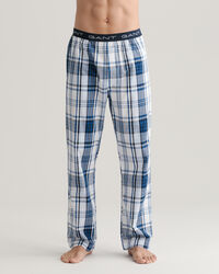 Pyjamabroek met blauwe ruit
