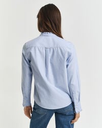 Klassieke Oxford-blouse met ruche