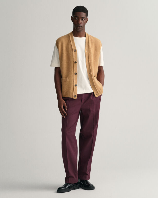 Zachte wollen spencer met knopen