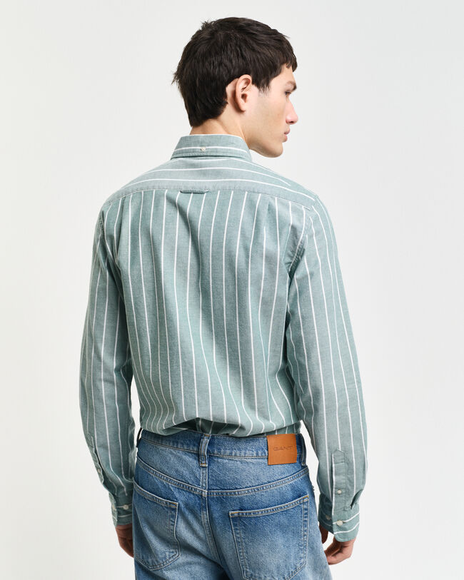 Slim Fit gestreept Oxford-overhemd met stretch