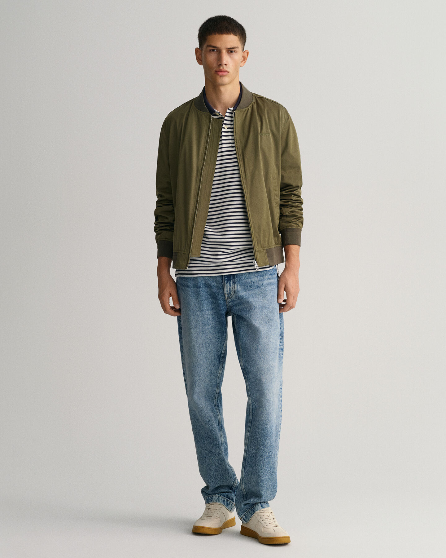 Gestreept piqué poloshirt